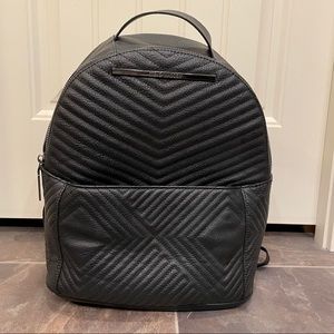 Steve Madden black faux leather backpack- like new